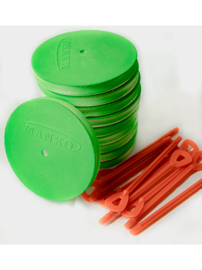 Жерлицы летние оснащенные 10шт Кружки рыболовные на щуку (Зеленые)