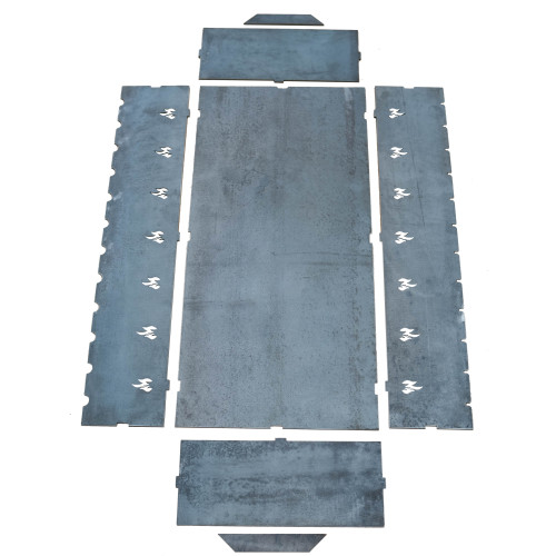 Заготовки для самостоятельной сборки мангала 750х350х150, толщина 5 мм