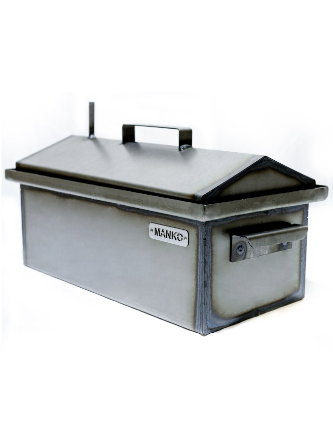 Коптильня горячего копчения для дома и кухни с гидрозатвором сталь 2 мм