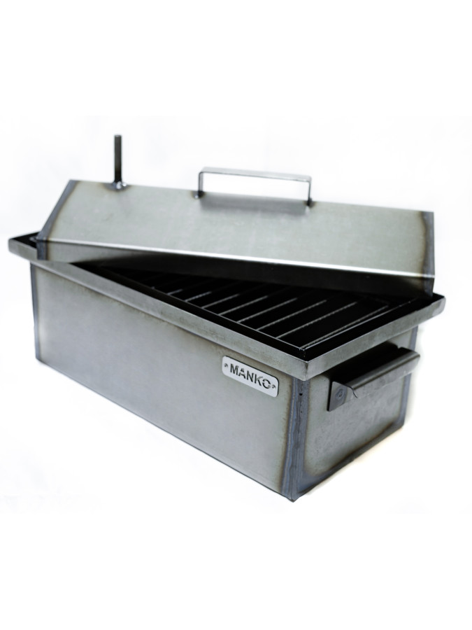 Коптильня горячего копчения для дома и кухни с гидрозатвором сталь 2 мм