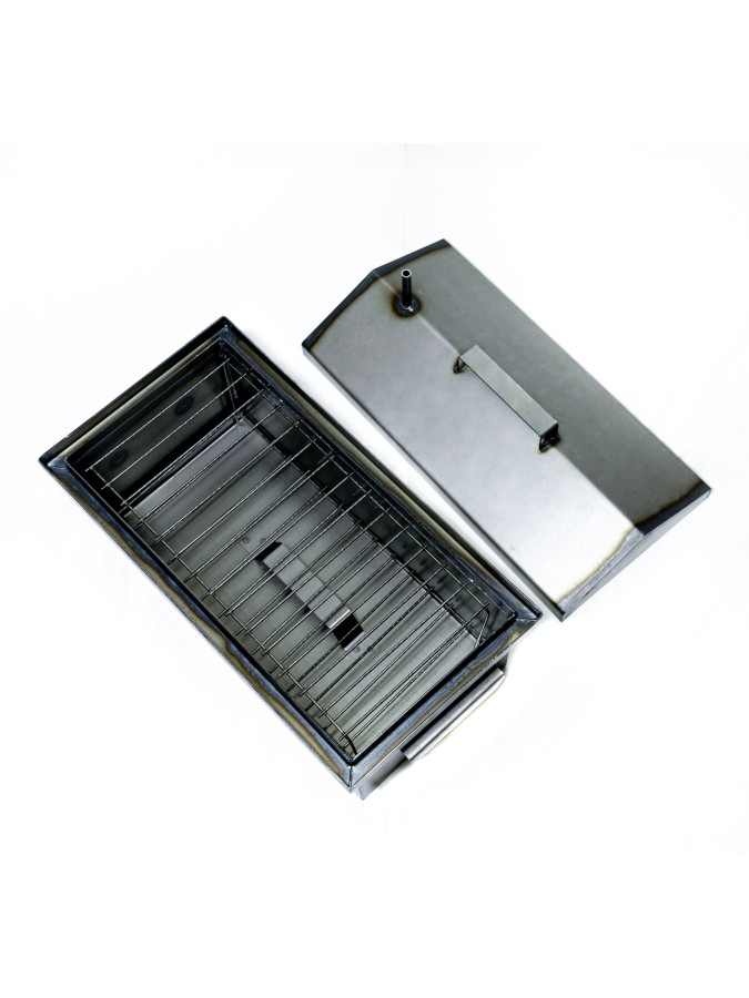 Коптильня горячего копчения для дома и кухни с гидрозатвором сталь 2 мм