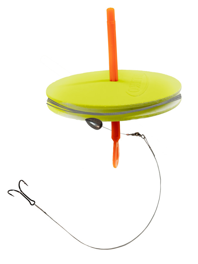 Жерлицы летние оснащенные 10шт Кружки рыболовные на щуку (Желтые)