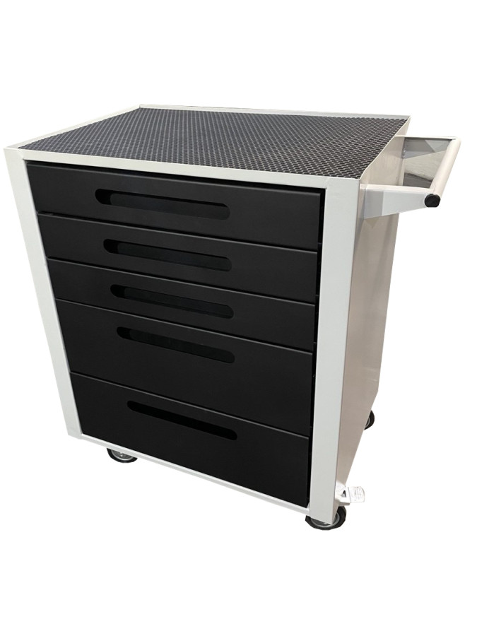 Тележка для инструментов на колесах с 5 выдвижными ящиками