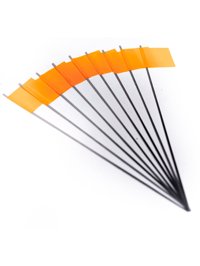 Флажки для жерлиц зимних рыболовных набор 10 штук