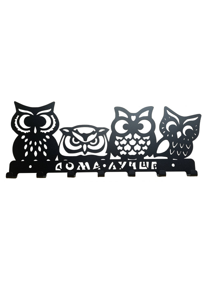 Вешалка интерьерная настенная для прихожей Совы