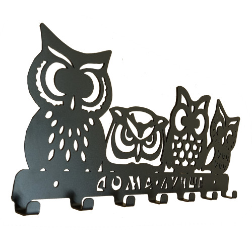 Металлическая настенная вешалка «Совы» Manko — 7 крючков для стильной прихожей