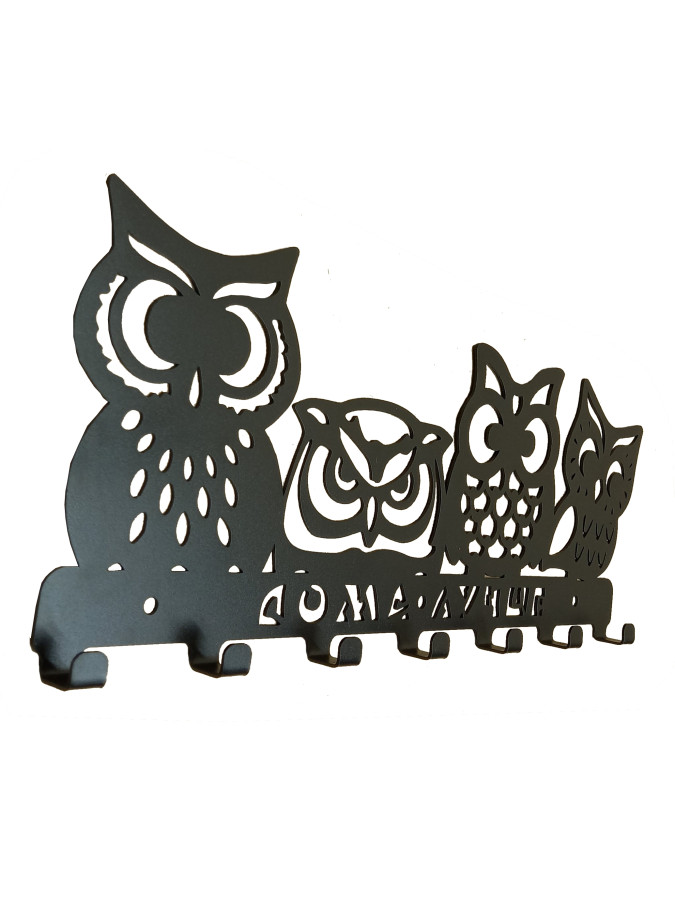 Вешалка интерьерная настенная для прихожей Совы