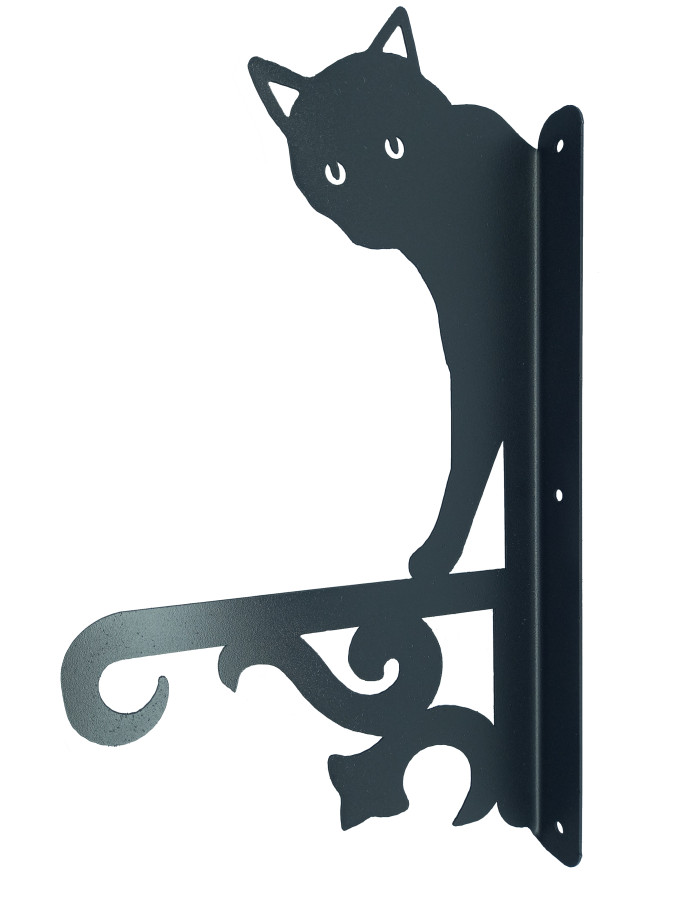 Держатель для кашпо цветов настенный подвесной Кот